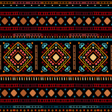 Geometry, multicolor, detailed, carpet, USA, oriental, Mayan, Asia, horizontal, stripe, border, dot, america, africa, colorful, handmade, cover, vector, retro, african, pattern, aztec, background, des