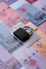 Blocking of a bank debit card, account, or bill, fraud, or bankruptcy. Blocking of a bank card © chernikovatv