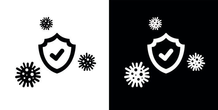 immune system icon on white background