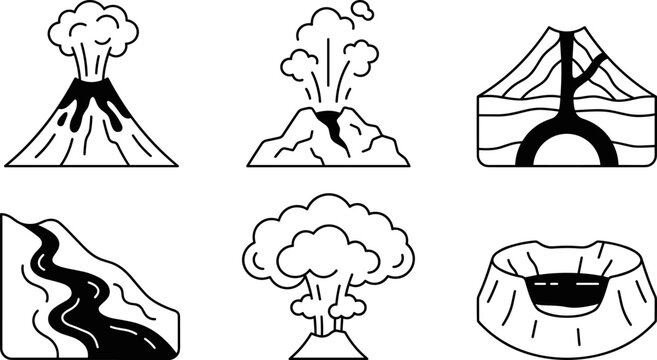 Volcano icons