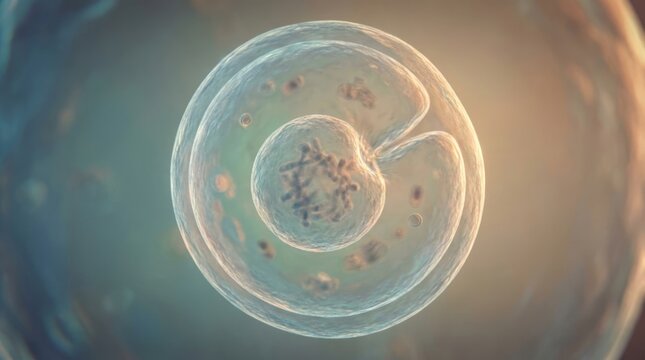 Microscopic organism genesis: cell divide, embryo form, growth begin, human life, biology study, prenatal stage, gestation early, develop process, internal structure, medical science.