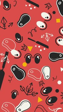 Vertical 9:16 animated food background. Stories ready.