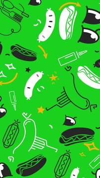 Vertical 9:16 animated food background. Stories ready.