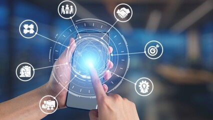 Obraz premium B2B strategy and technology transforming business-to-business operations, optimizing communication, and enhancing market efficiency with digital B2B tools and innovation. Spire