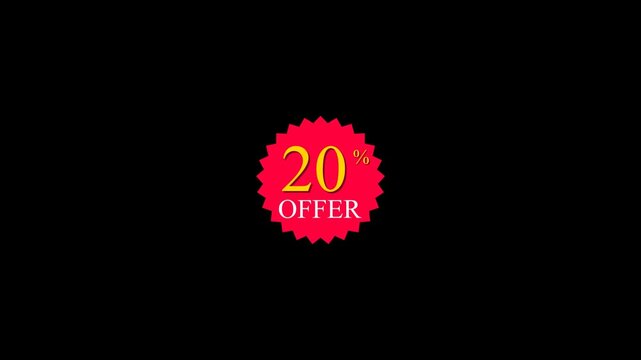 Sale, discount and offer labels with alpha channel. 