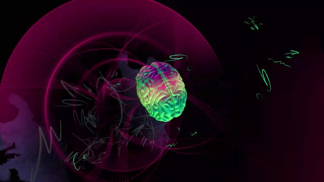 Artificial intelligence intro. 3D artificial intelligence animation. Animated presentation.