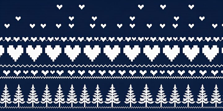 christmas seamless pattern with christmas trees