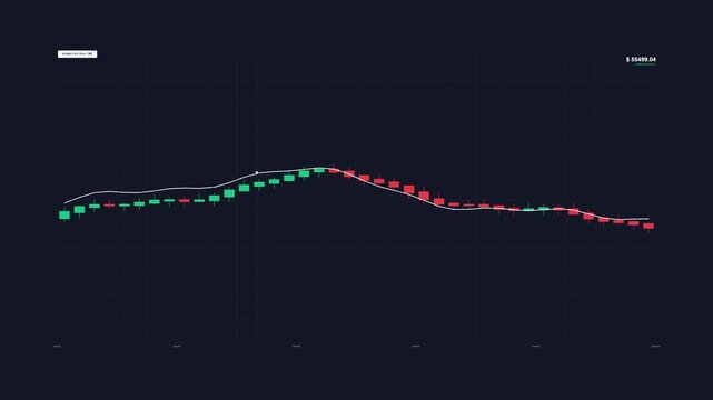 Abstract Financial Data Flow and Digital Currency Network Animation