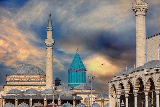 Mevlana Celaddiin-i Rumi Mosque and Tomb in Konya, Turkey