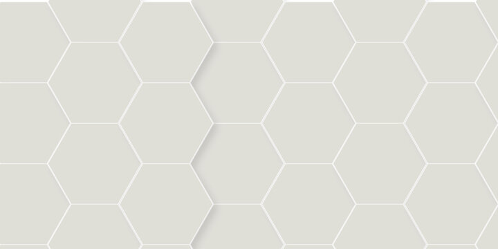 Hexagon background with pattern tile on the wall . Seamless vector tiles texture and pattern. Wall abstract texture. Vector illustration.