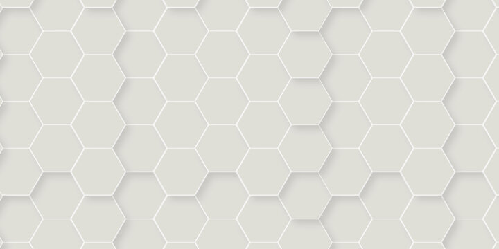 Hexagon background with pattern tile on the wall . Seamless vector tiles texture and pattern. Wall abstract texture. Vector illustration.