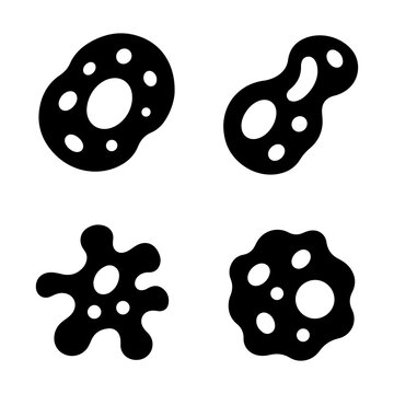 Premium Minimalist Microorganism Silhouette Collection