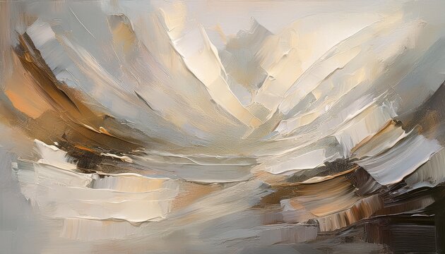 abstract expressionist oil painting background with textured brushstrokes in neutral tones