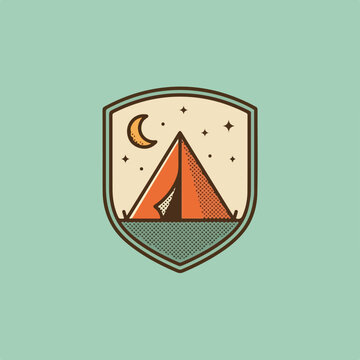 Camping Tent Under Moonlight