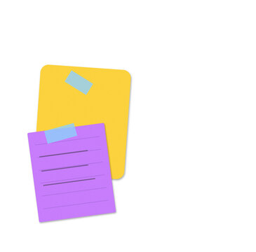 Colorful sticky notes with handwritten text on a flat surface