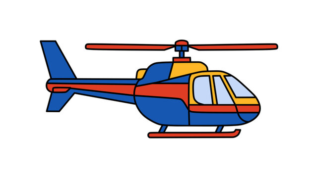 cute helicopter kid drawing colour (artwork 1)