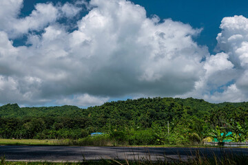Fototapeta premium clouds over the river