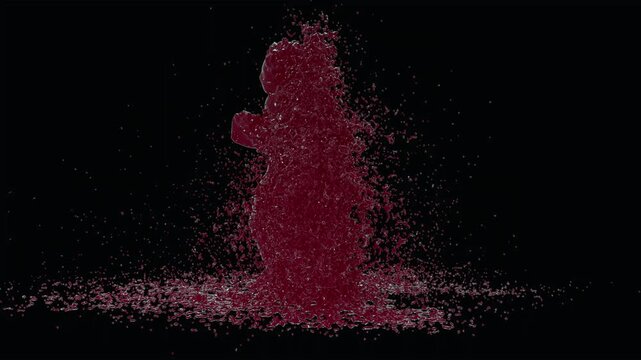 Chocolate Splash Breakdance Character with Alpha Matte