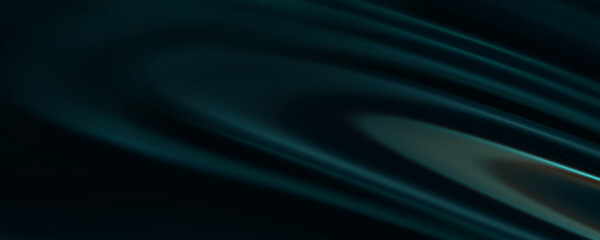 Obraz premium Abstract dark teal silk fabric background with smooth waves