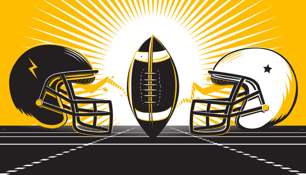 American football background design. Vector illustration of sport concept