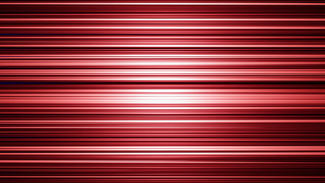 Horizontal metallic red laser lines abstract background