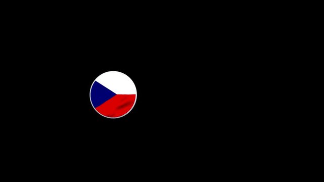 Waving Czech Republic Flag