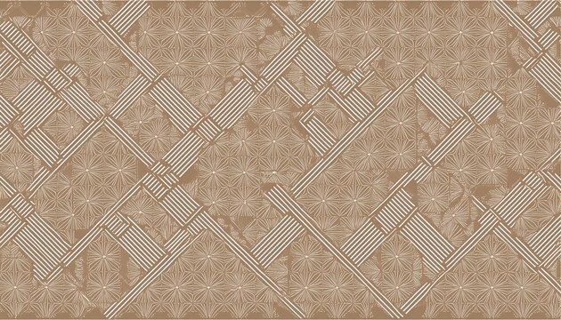 traditional batik pattern with geometric shapes in neutral tones background