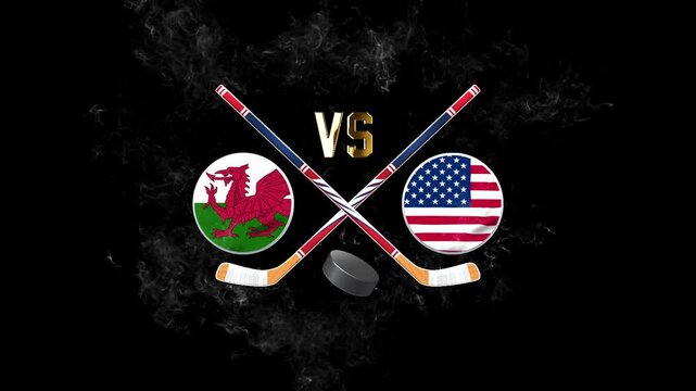 Wales USA Hockey Competition Graphic Design