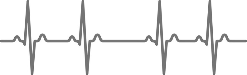 Fototapeta premium Heartbeat pulse line icon, ekg rhythm graph, medical cardiology symbol