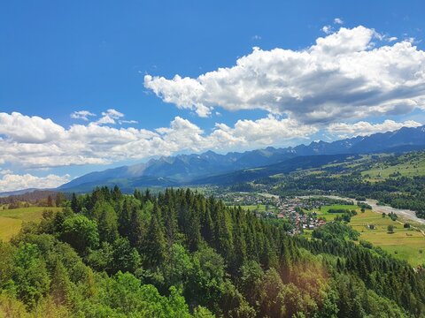 mountain landscape with blue sky