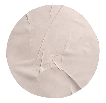 Torn, ripped fold circle paper pieces wave crack crumbled collage. Black and beige white grunge copy space texture wrinkle poster. PNG transparent background.
