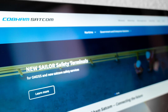 Mexico city, mexico, 03 13 2026, cobham satcom website showing sailor safety terminals for gmdss