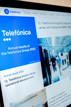 Mexico city, mexico, 03 13 2026, displaying telefonica o2 annual results 2025 financial data
