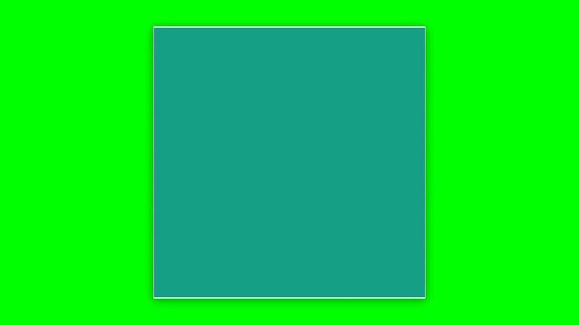 Morphing Triangle to Square Animation Green Screen