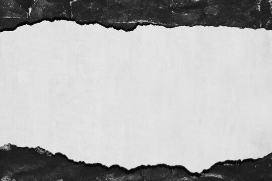 Old ripped torn black and white fly posters textures backgrounds grunge creased crumpled paper vintage collage placards square empty space for text	