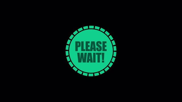 please wait circular loader animation with modern waiting status display.