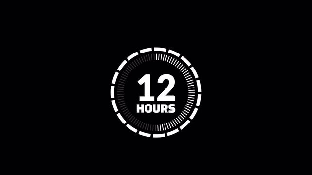 24 hours left countdown animation with clean digital display for productivity scheduling and event reminders