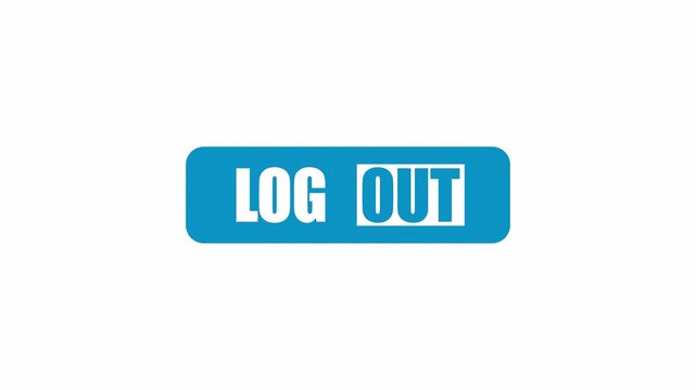 log out blue badge animation with clean sign out display for account session management