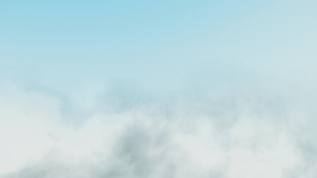 Soft, light fog with smoothly flowing, airy, volumetric clouds. Seamless, fluid animation in 4K resolution.