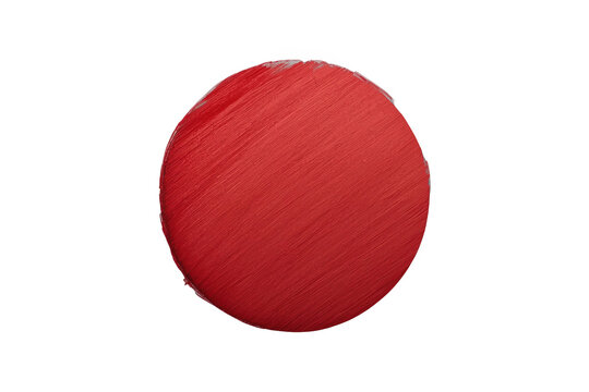 Smooth solid red circular brush swatch