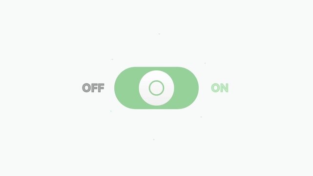 Minimalist On and Off Toggle Switch UI Motion Graphic Animation