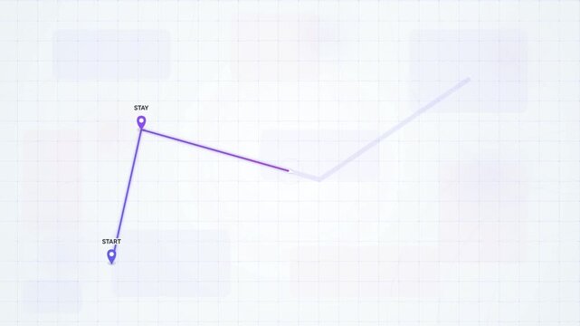 Travel Itinerary Route Map Pin Motion Graphic Animation