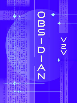 Abstract Geometric Sci-Fi Poster with White and Blue Futuristic Digital Composition