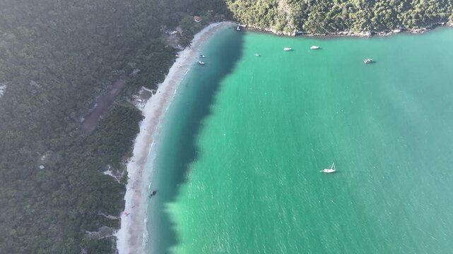 Arraial do Cabo, Rio de Janeiro. Forno Beach.Aerial view, establishing shot.
