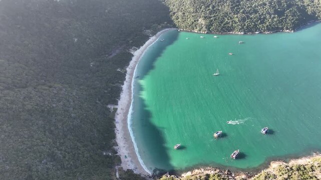 Arraial do Cabo, Rio de Janeiro. Forno Beach.Aerial view, establishing shot.
