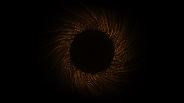 Cosmic Orange Iris Eyes Retina Medical Artificial Intelligence Sand Monster Dune Motion Background Swirl Particle Wave Flow Tornado Abstract Black Hole Glowing Energy Ring