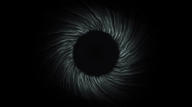 silver white Iris Eyes Retina Medical Artificial Intelligence Sand Monster Dune Motion Background Swirl Particle Wave Flow Tornado Abstract Black Hole Glowing Energy Ring