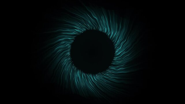 metalic blue Iris Eyes Retina Medical Artificial Intelligence Sand Monster Dune Motion Background Swirl Particle Wave Flow Tornado Abstract Black Hole Glowing Energy Ring