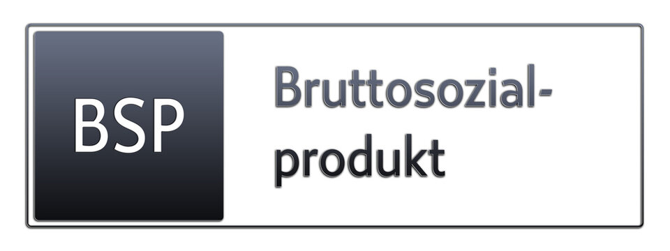 BSP - Bruttosozialprodukt - Jura Rechts Abk&uuml;rzung