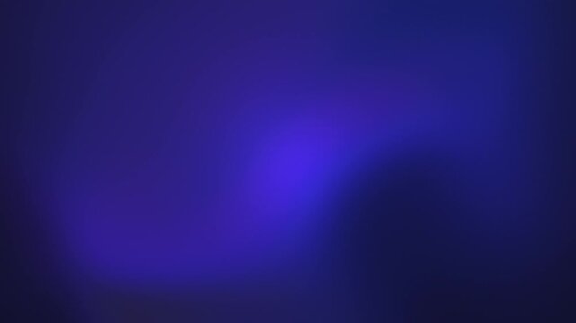 Blue liquid gradient. Deep navy background. Soft glowing radial light spot fading into dark blue tones, smooth grainy noise texture, minimal moody backdrop, seamless loop 4K.